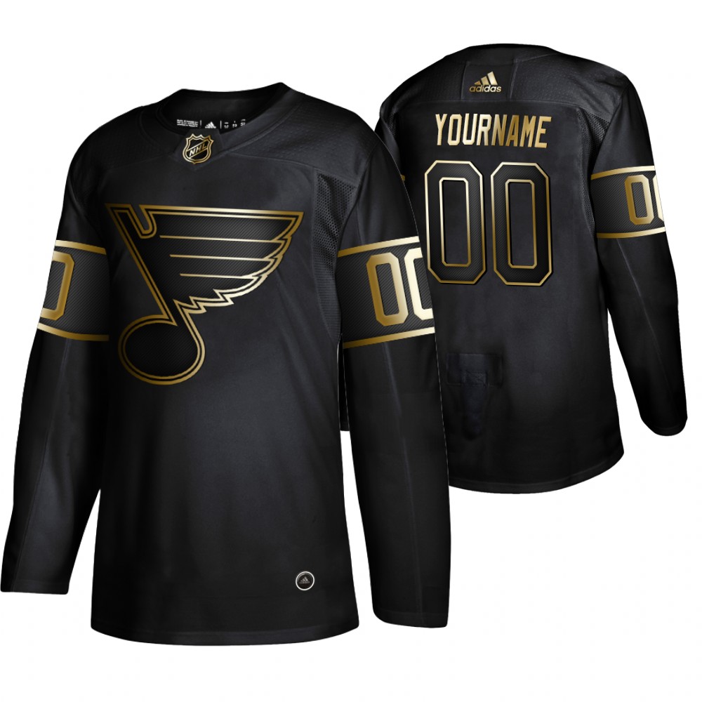 Adidas Blues Custom Men 2019 Black Golden Edition Authentic Stitched NHL Jersey